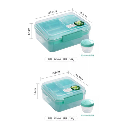 Portable Handle Design Double Layer Lunch Box Compartment Bento Boxes Students Toddler Bento Containers Outdoor Salad Picnic Box
