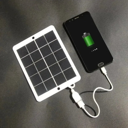 Portable 3W 5V solar panel Multipurpose Phone Camping Fan Light solar charger USB Solar Panel For Outdoors Emergency Supply