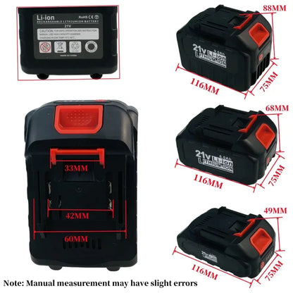21V Lithium Battery Rechargeable 3.0/6.0/9.0Ah Batteries High-current High Discharge 21 Volt Replace Battery For Screwdriver