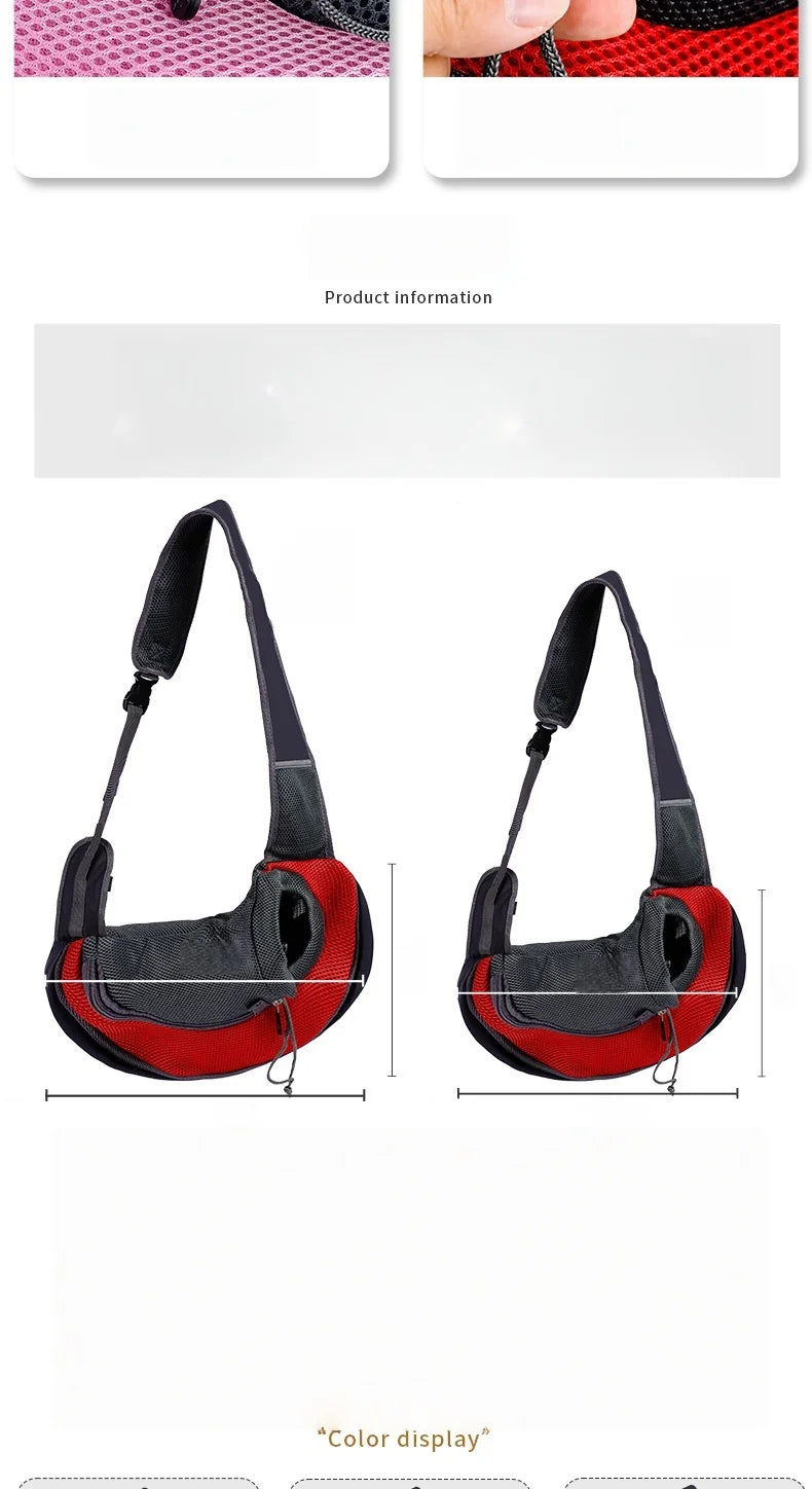 Pet backpack, portable shoulder bag for travel, hands-free outdoor crossbody bag suitable for cat and dog pet supplies