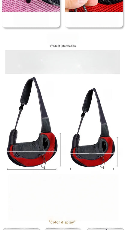 Pet backpack, portable shoulder bag for travel, hands-free outdoor crossbody bag suitable for cat and dog pet supplies