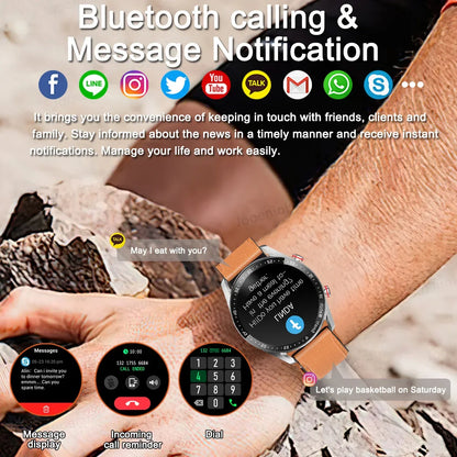 2026 New Voice Call Smart Watch Men GT Series HD AMOLED Screen Heart Rate Sports Watch ECG+PPG Health Smartwatch For Android IOS