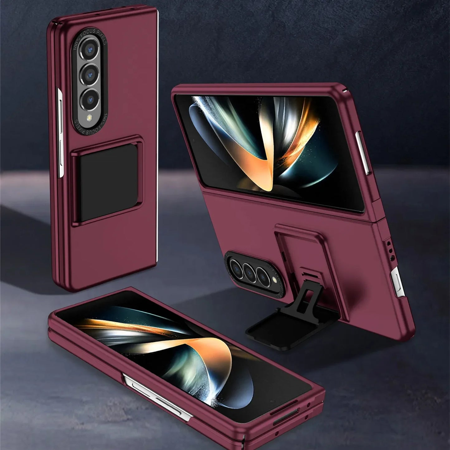 Anti-Shock Portable Stand Case for Samsung Galaxy Z Fold 7 6 4 5 5G fold7 fold6 Fold5 Fold3 Fold4 Fold 3 Phone Accessories Capa
