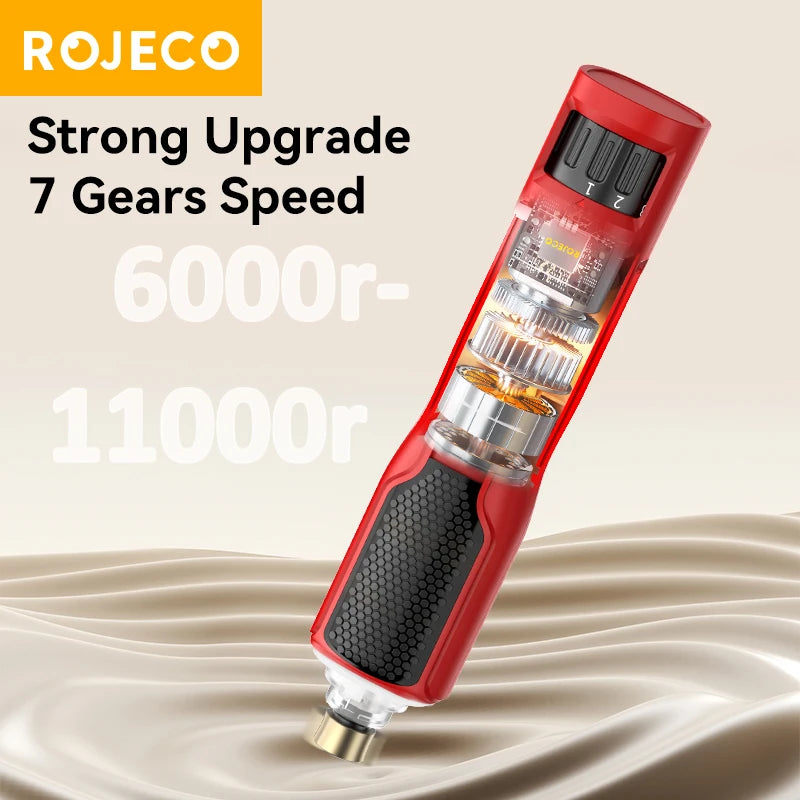 ROJECO Pet Electric Nail Grinder Rechargeable Dog Paw Grooming Nail Clipper LED Light 7 Speeds Adjustable Cat Claw Nail Grinder