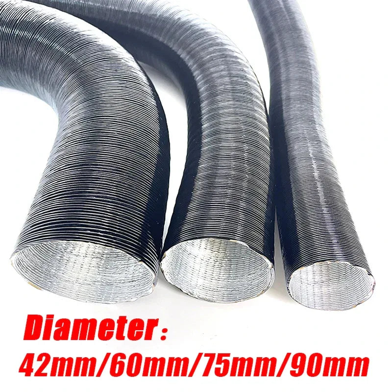 42mm 60mm 75mm 90mm Diameter 60-200cm Length Air Diesel Parking Heater Duct Pipe Tube Hose For Webasto Eberspacher Car Camper