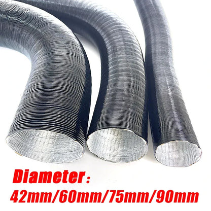 42mm 60mm 75mm 90mm Diameter 60-200cm Length Air Diesel Parking Heater Duct Pipe Tube Hose For Webasto Eberspacher Car Camper