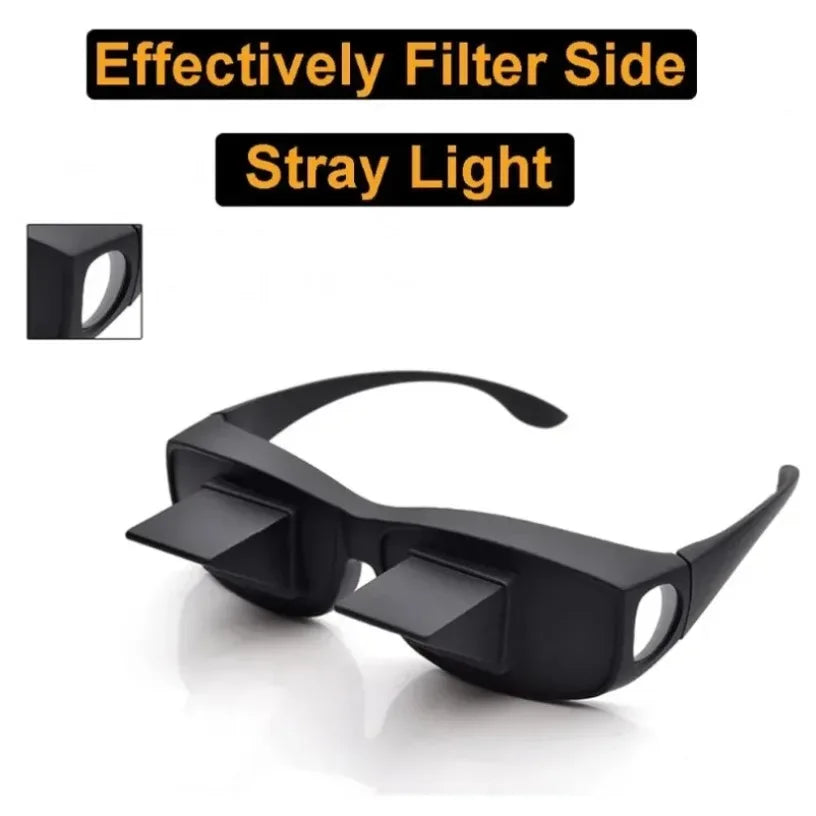 Lazy Eyeglasses Lazy Reading Glasses HD Eyeglasses Prismatic Periscope Eyeglasses for Reading and Watching TV While Lying Down