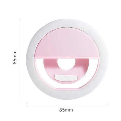 USB Charge LED Selfie Ring Light Mobile Phone Lens For Phone Selfie Light