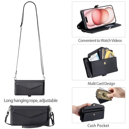 Coque Xiaomi 14 13 12 11 10 - Flip Wallet avec Porte-Carte et Lanière