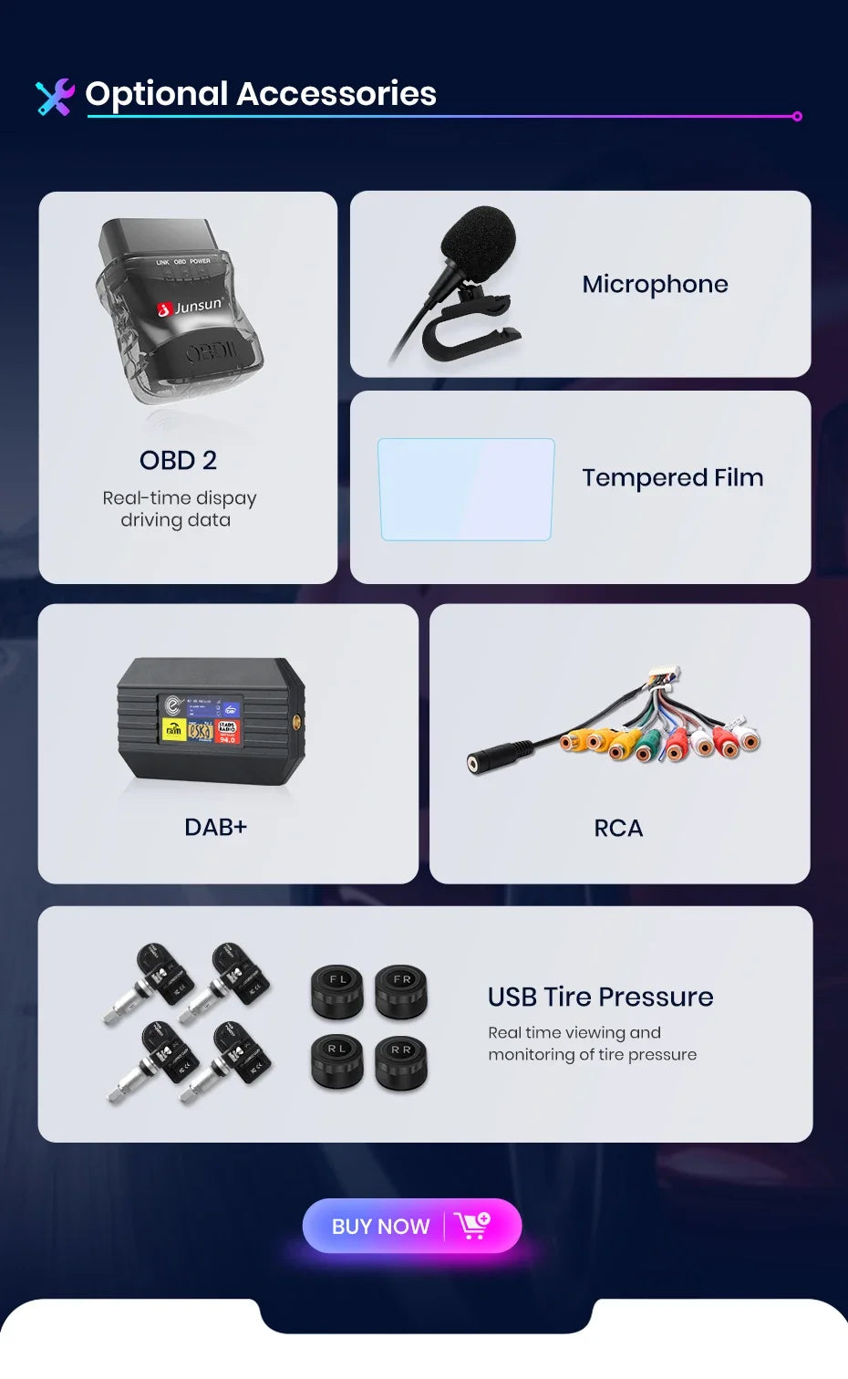 Junsun Android Wireless CarPlay Auto Car Radio For Hyundai Tucson 2 ix35 2009-2015 Car Intelligent Systems DSP SWC RDS GPS FM BT