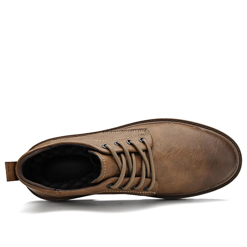 Spring Autumn Casual Men Retro Leather Shoes 2023 Fashion British Style Anti-skid Chaussure Homme Cuir Luxury Brand Designer