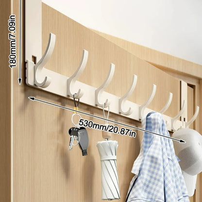 Door Behind Hook Storage Wall Hanging Clothes Hanger Coat Hook Punch-free Hanger Bedroom  Kitchen Organizer Quick Installation