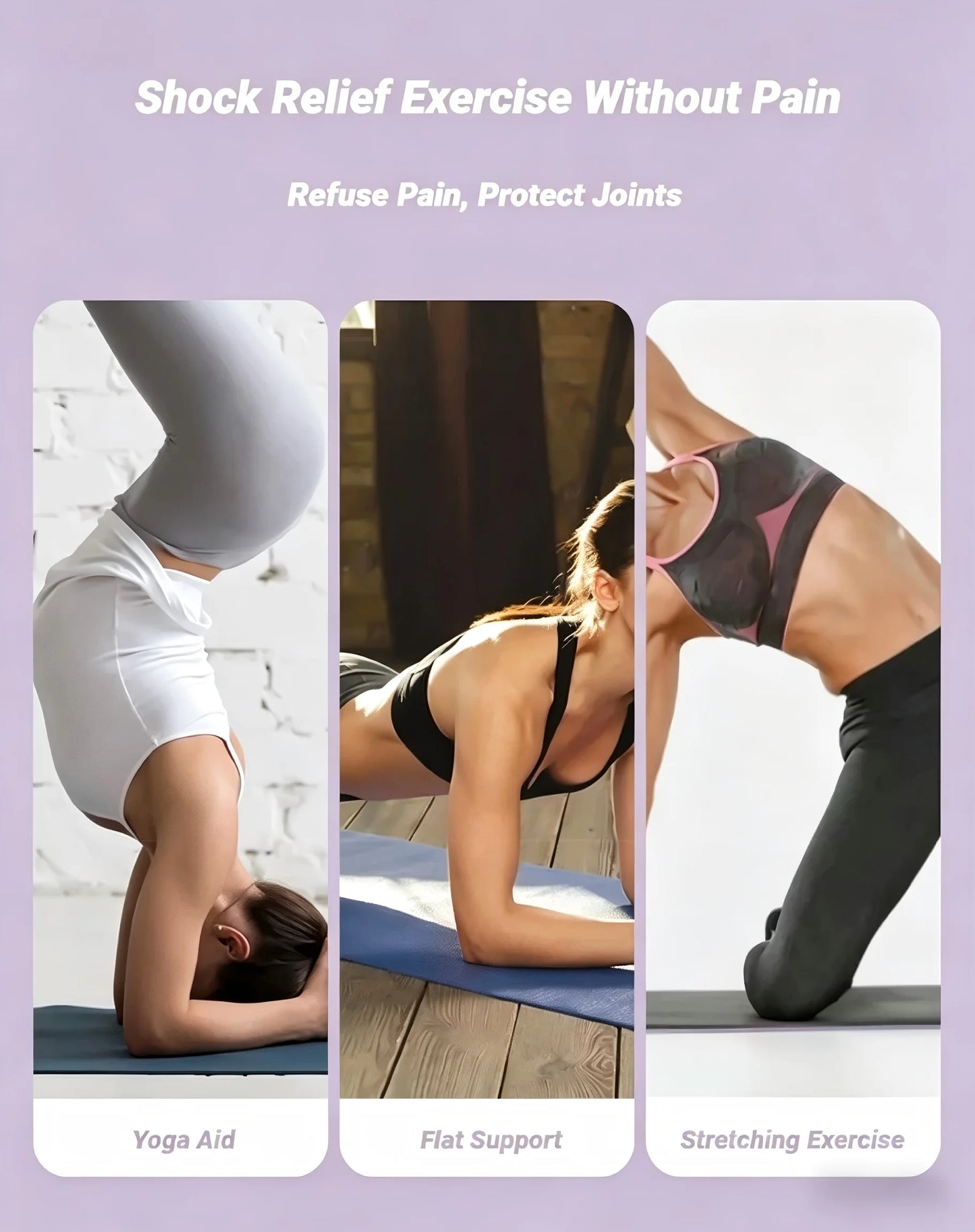 Yoga Knee Pad Non Slip Thick PU Support Cushion Joint Pain Relief Mat for Pilates Floor Sports Fitness Workout