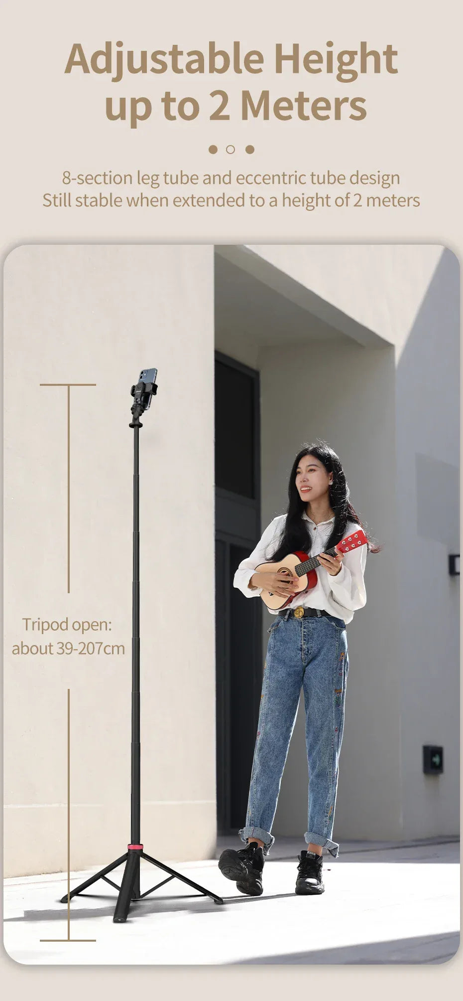 Ulanzi MT-79 2M Aluminum Alloy Light Stand Protable Tripod Stand for DSLR Smartphone Camera LED Video Light Flash Projector