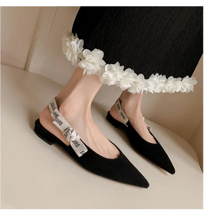 2025 New Fashionable Pointed-toe Buckle Solid Color High-heeled Sandals for Women in Spring and summer  Luxury Shoes