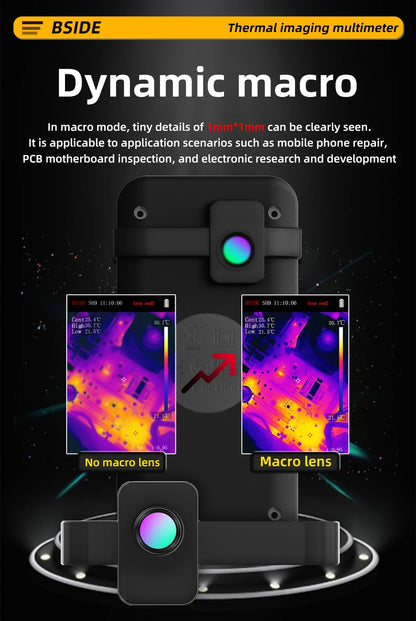BSIDE SH7 320*320 Thermal Imager Camera 20000 Counts Touchscreen Digital Multimeter 2 in 1 IR Camera for Macro lens Repair PCB