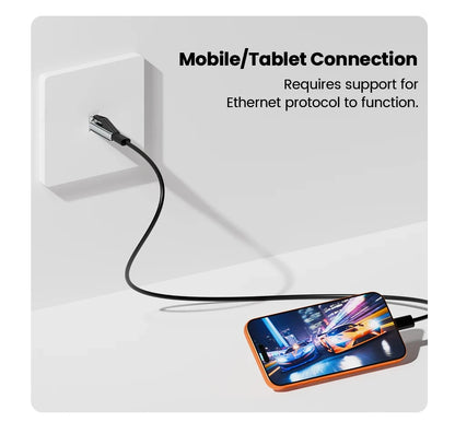Kebidumei 1000Mbps USB C to Ethernet Adapter Gigabit USB C Female to RJ45 Male Network Converter for MacBook Pro iPhone 16 iPad