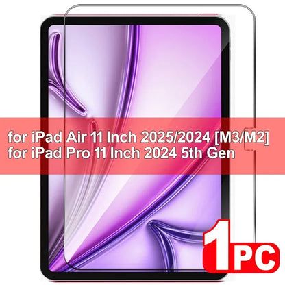 For IPad A16 11th 2025 Tempered Glass Shatterproof Screen Protectors for IPad 11th 10th Air 11 11inch 13 13inch Protective Film
