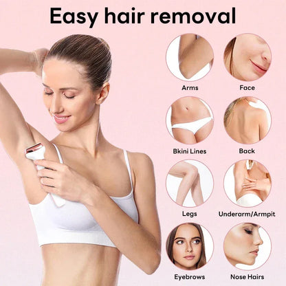 4 in 1 Electric Epilator Bikini Eyebrow Nose Women Lady Facial Hair Removal Trimmer Face Body Painless Female Shaver Depilator