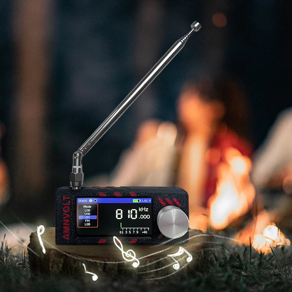 Upgraded V3S AMNVOLT Mini SI4732 DSP Radio Receiver FM AM SSB LSB USB Full Band Pocket Radio with Hi-Z Headphone Amplifier
