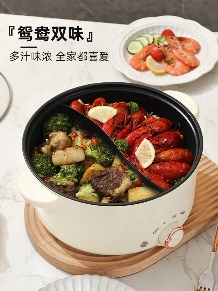 Multifunctional integrated household electric hot pot, automatic power off pot