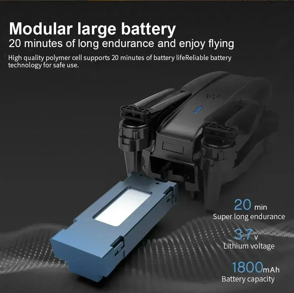 New E99Pro RC Drone 4K Professinal With 1080P Wide Angle HD Camera Foldable Helicopter WIFI FPV Height Hold Gift Toy ﻿
