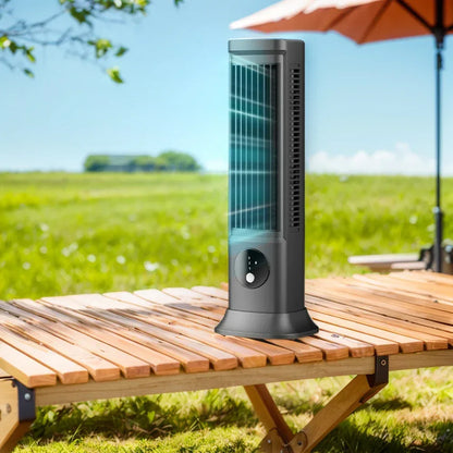 Desk Tower Fan USB Rechargeable 3 Speeds Summer Ventilation Fan Vertical Horizontal Electric Fan Household Air Conditioning Fan