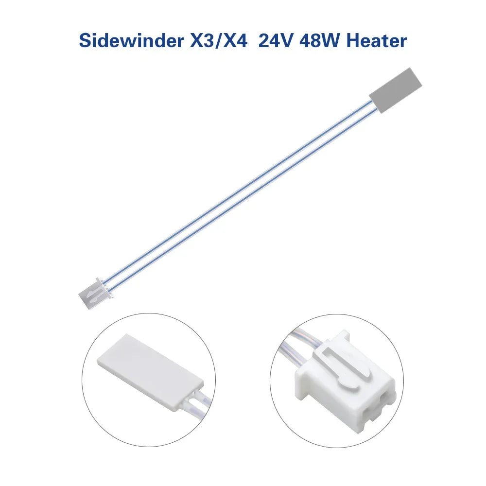 For Artillery SW-X3 X4 3D 24V 48W Ceramic Cartridge Heater Heating Rod 100K NTC Thermistor For Sidewinder X3 X4 3d printer