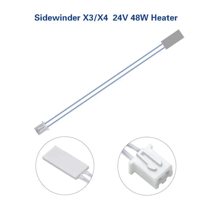For Artillery SW-X3 X4 3D 24V 48W Ceramic Cartridge Heater Heating Rod 100K NTC Thermistor For Sidewinder X3 X4 3d printer
