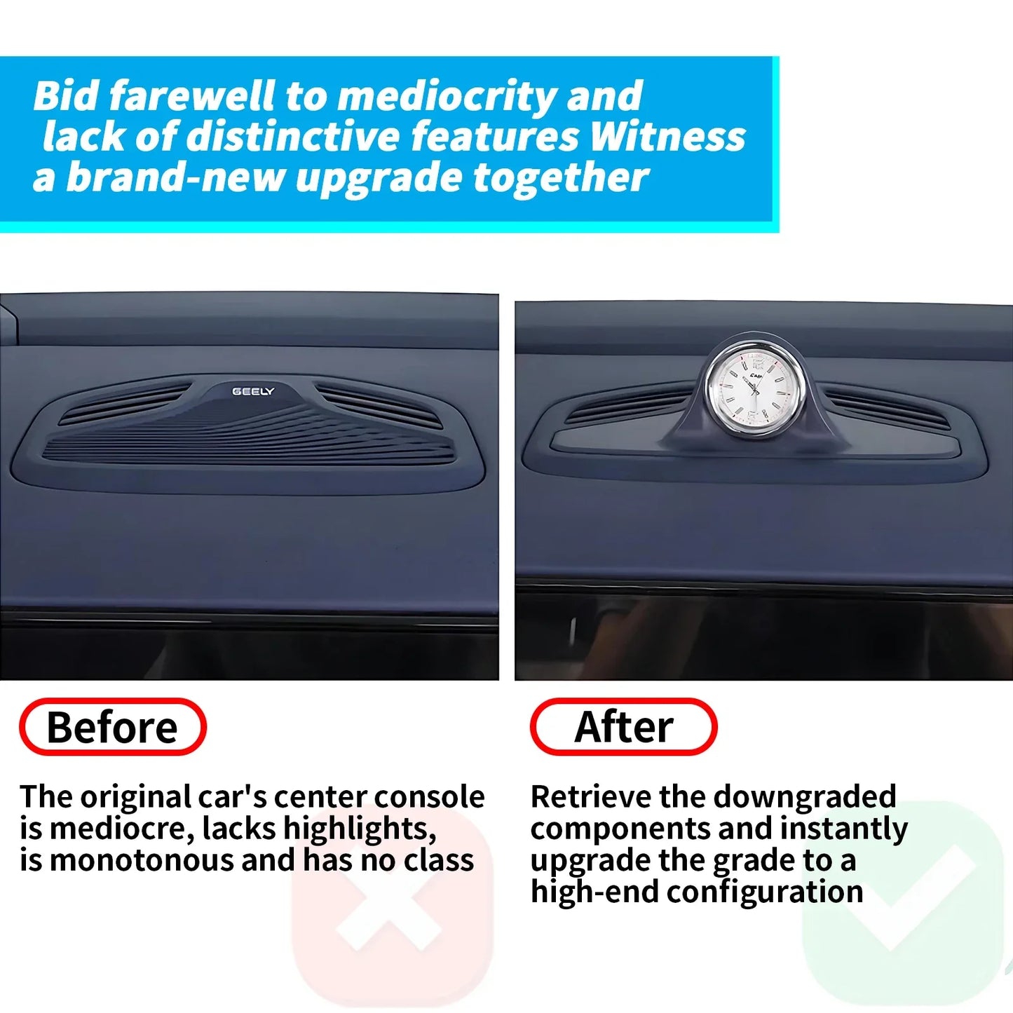 for Renault Grand Koleos 2024 2025 Dashboard Clock Center Console  Electronic Quartz Clock Accessories