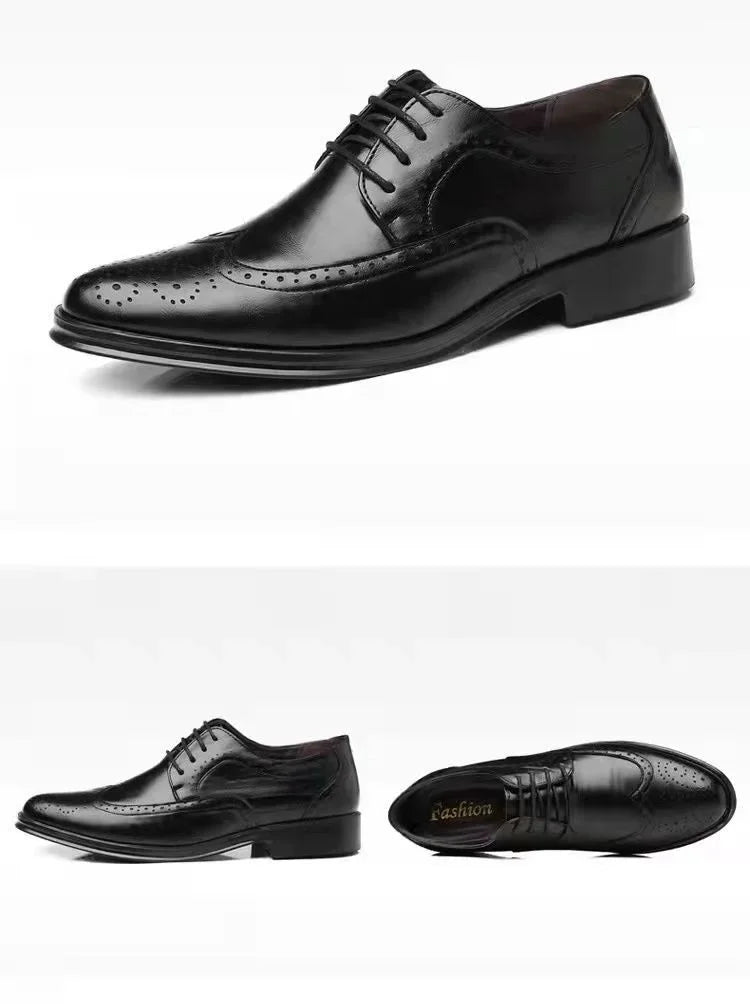 Social Shoe Male Breathable In Summer Official New Pointed Toe Men's Formal Shoes Cheap Liquidation Gentleman Legitimate Leather
