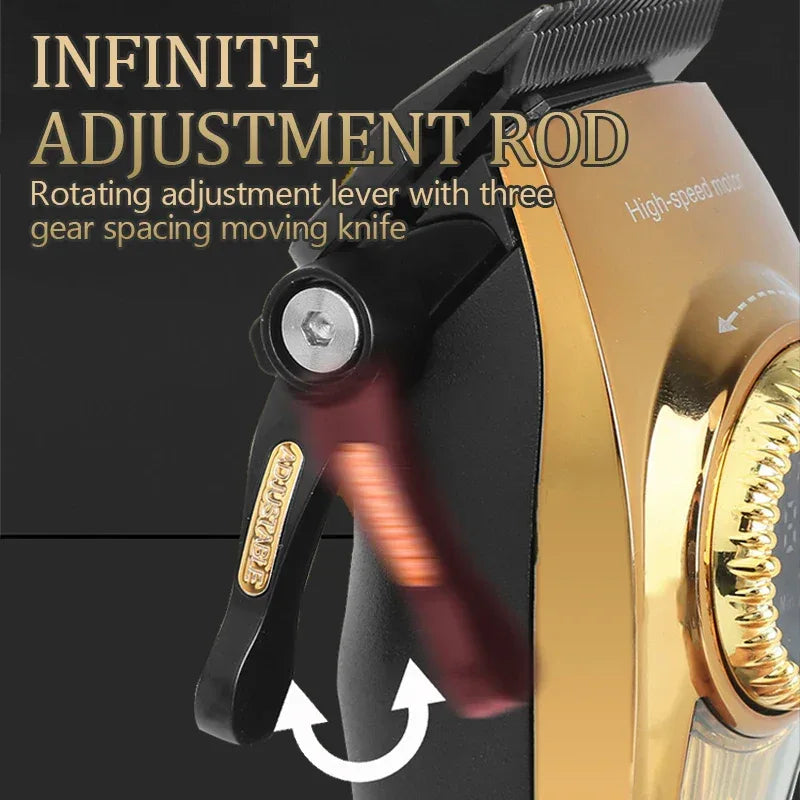 Kemei 1691  Professional Barber Cutting Machines  Rotation Speed Adjustment LED Display Men's Hair Clipper Trimmer