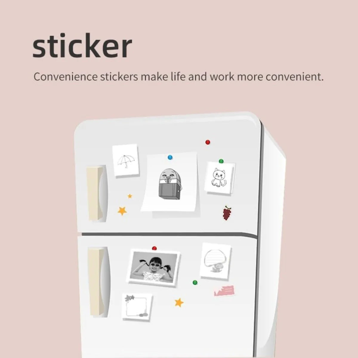 X6 Mini Pocket Sticker Printer Bluetooth Wireless Connection Portable Sticker Maker for Learning Note Journal DIY Work and Photo