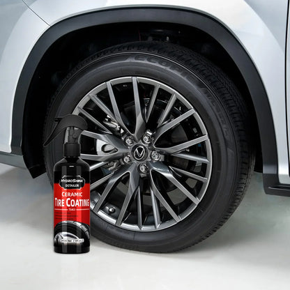 Hydroshine Ceramic Tire Coating Shine Spray Tyre Gloss Plastic Rubber Wheel Restorer  Long Lasting Hydrophobic Cleaner Seal Wax
