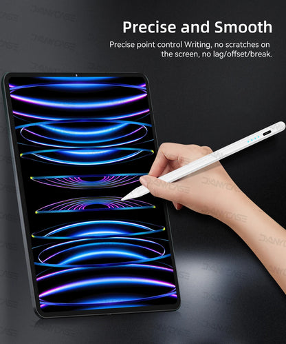 For iPad Air 6 M2 Stylus Pencil with Palm Rejection Tilt iPad Pen for 2024 iPad Pro M4 Pro 11/12.9 iPad 5/6/7/8/9/10th mini 6