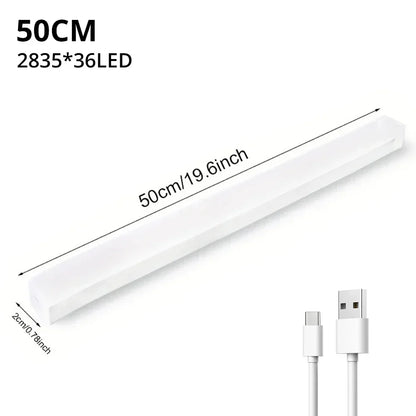 Motion Sensor Night Lights Wireless LED Lamp USB Rechargeable Magnetic For Wardrobe Room Closet Kitchen Aisle Tube Detector Bulb