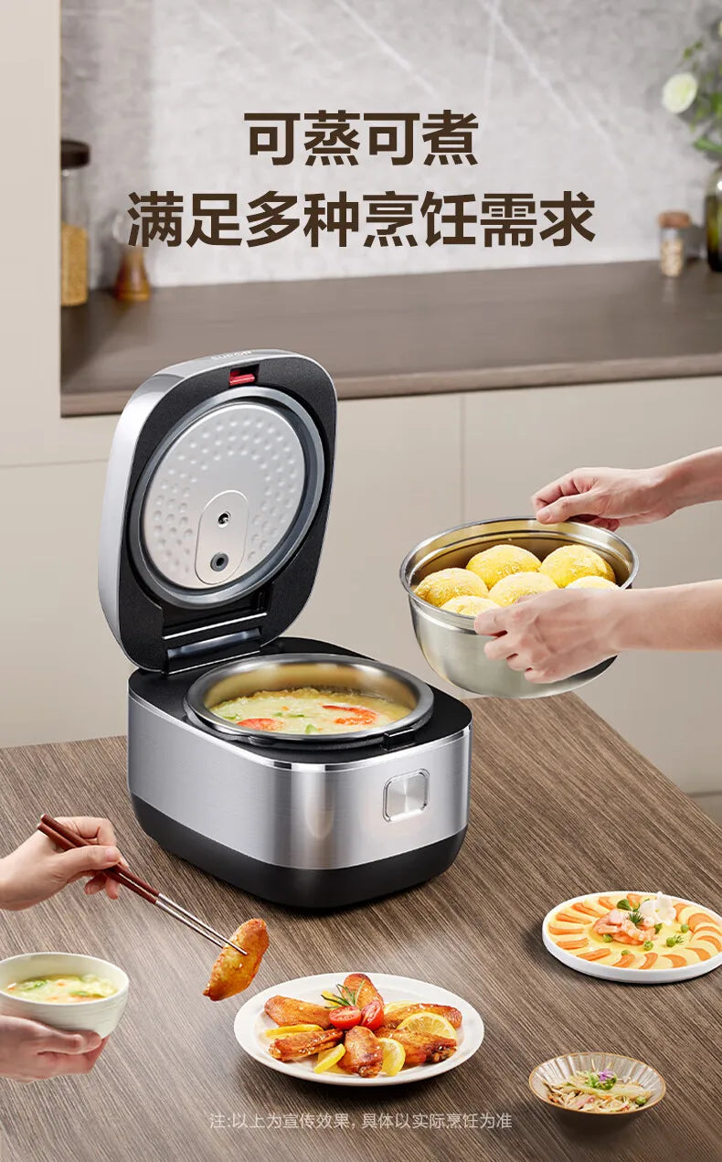 SUPOR 4L IH Ball Pot Rice Cooker Titanium Uncoated Non-Stick 316L Liner For 3-8 People 220V