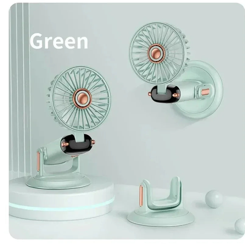 Portable Handheld Mini Fan 3000mAh Foldable Neck Hanging Fans 5 Speed Adjust USB Charge Fan with Phone Stand and Display Screen