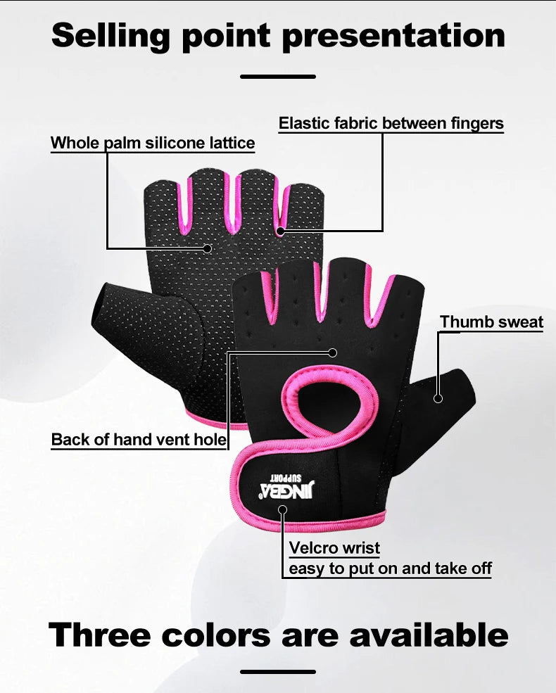 Unisex Gym Workout Gloves for Weight Lifting Fitness Body Building Sports Training Cycling Exercise - Durable Protection Grip