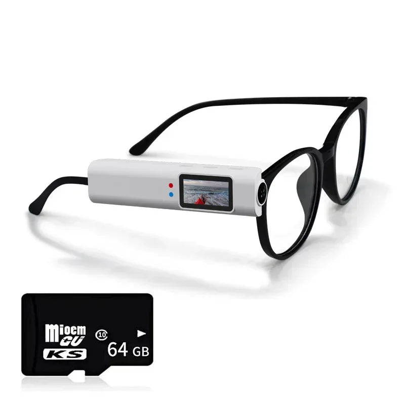 Mini FPV Eyeglasses 4K Video Shooting Micro-camera HD WiFi Intelligent Headset Glasses Video&Sound Recording WiFi APP