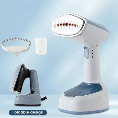 1500W Foldable Electric Fabric Steamer Fast-Heat Handheld Steam Iron for Home Travel Garment Care