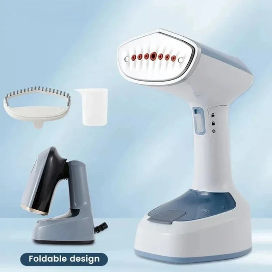 1500W Foldable Electric Fabric Steamer Fast-Heat Handheld Steam Iron for Home Travel Garment Care