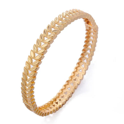 Gold Plated Italian Luxury Bracelet for Men Women,Wedding Fashion Bangles Party Valentine's Day Gift