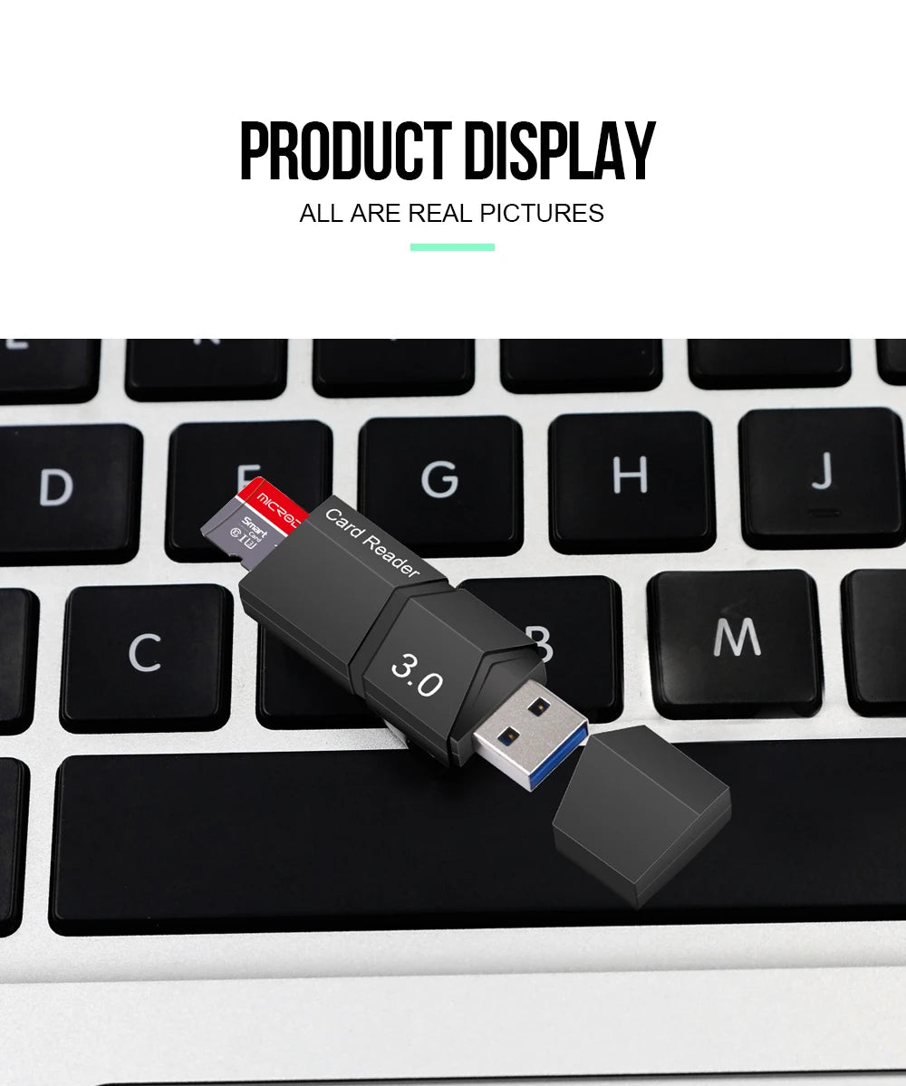 Usb 3.0 / 2.0 Flash TF Memory Card Reader / Micro Mini SD Card Adapter / 2 in 1 USB Card Reader for Micro Card SD Cards