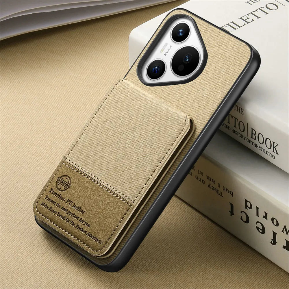 RFID Leather Luxury Case for Huawei Pura 70 Pro Plus 5G Card Cover Flip Back Shell Huawei Pura 70 Ultra Pura70 Pro+ Phone Cover
