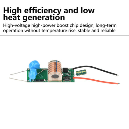 DC 3.3V-5V to DC 15-30KV Arc Igniter High Voltage Module No-load High Power High Voltage Booster Module Adjustable Voltage Coil