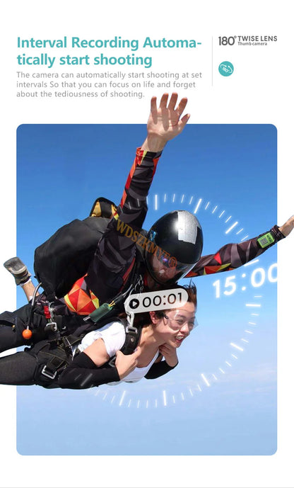 2.7K 180° Rotatable Wifi Outdoor Sports Camera 1.4Inch Screen Thumb Action Cam Motorcycle Road Sport Magnetic Attraction Bracket