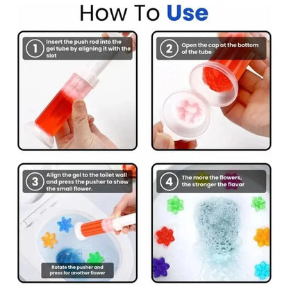 1-10Pcs Flower Gel Stamp Toilet Cleaner Air Freshener Bathroom Toilet Cleaning Gel Needle Design Fragrance Deodorant Supplies