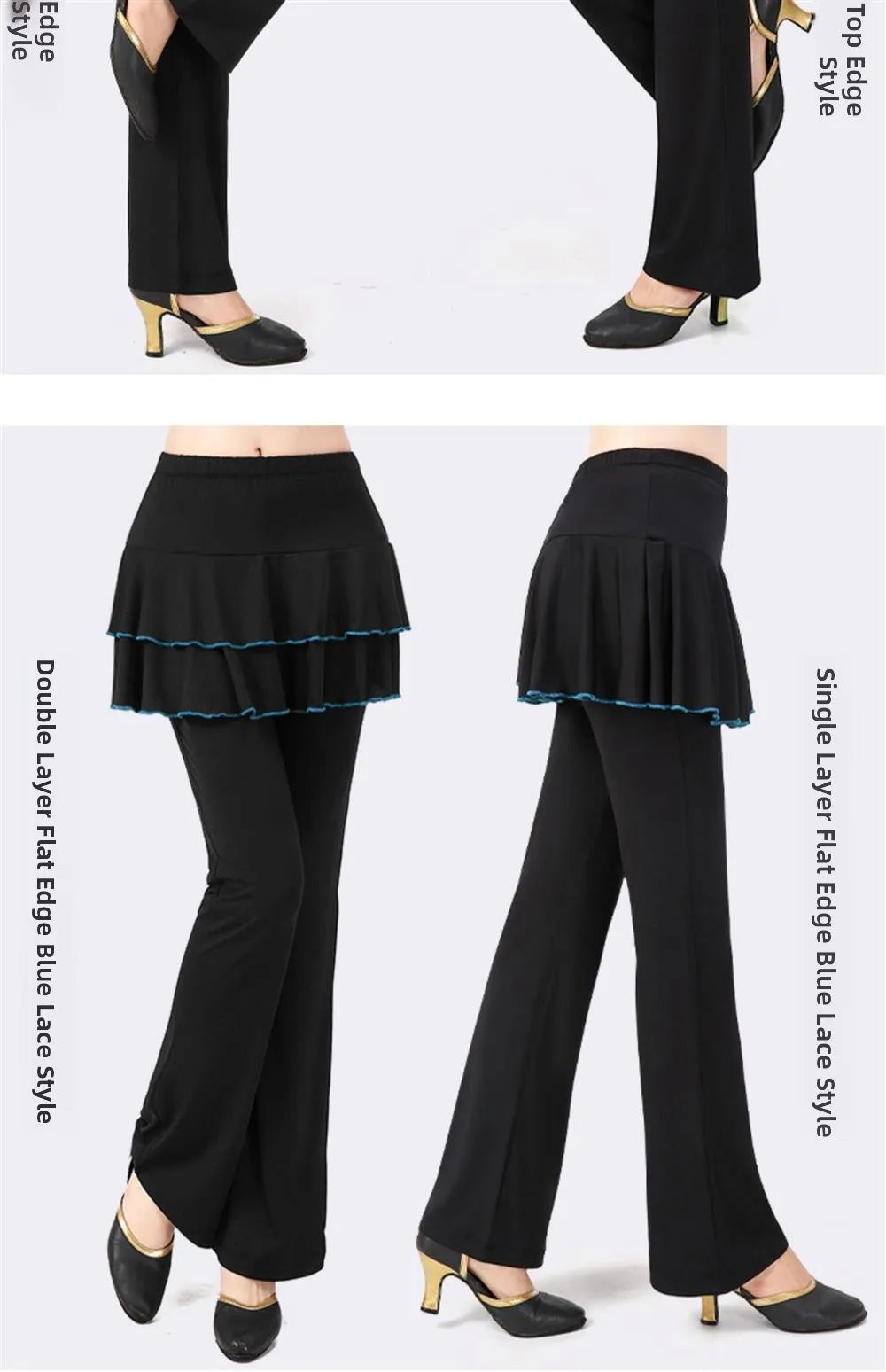 Qui Dry Dance Pants Women's High Waist Long Trousers Skirt Sports Fitn Square Dance orm Breathable Comfortable Fabric