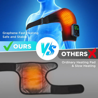 Vibration Shoulder Steamer Belt Heated Shoulder Warmer Massager Electric Smart Massage Machine Temperature Adjust